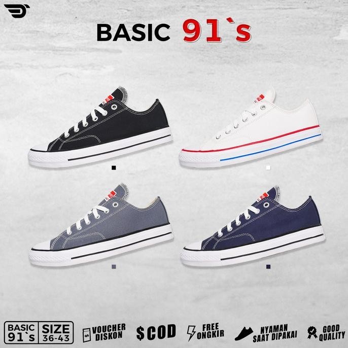 Dorks - Basic 91's Sepatu Sneakers Casual Pria Wanita - Sepatu Sekolah