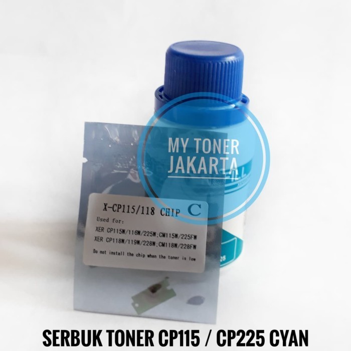 Bubuk Toner + Chip Cm115Fw Cp115 Cp225Fw Cm225Fw Cp116 Cp118 Cyan Tp08 Best