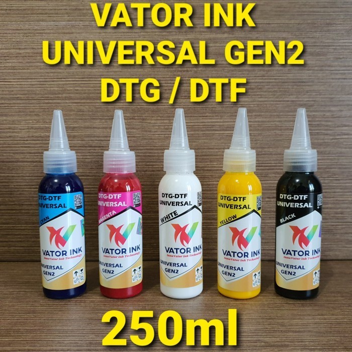 

Vator Universal Gen2 Dtg Dtf 250Ml Tinta Sablon Powder Pet Film Dtf Best