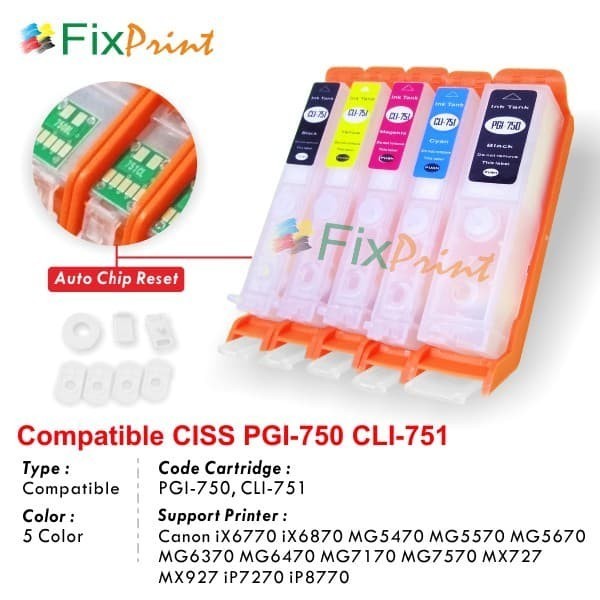 Cartridge Ciss Canon Mg5470 Mg6370 Mx727 Mx927 Ip7270 Best
