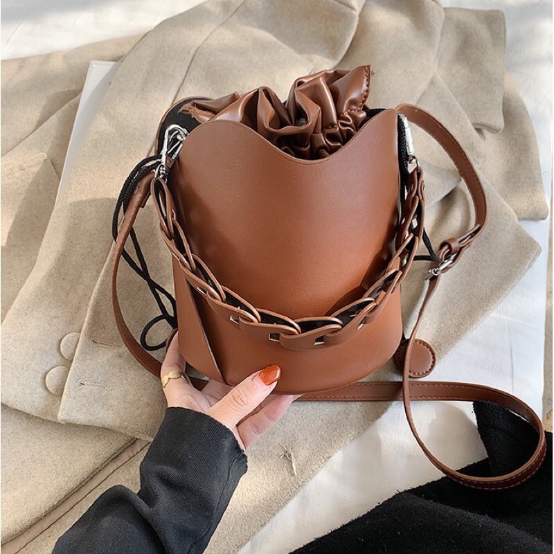 [BEAUTY LR COLLECTION] SG1777 syafniegalery bucket bag impor tad tabung tas serut wanita 1495