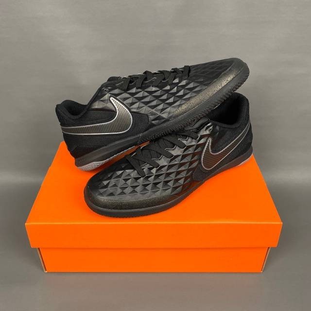 [MAD SPORT] Sepatu Futsal Tiempo Legend 8 Pro Full Black IC