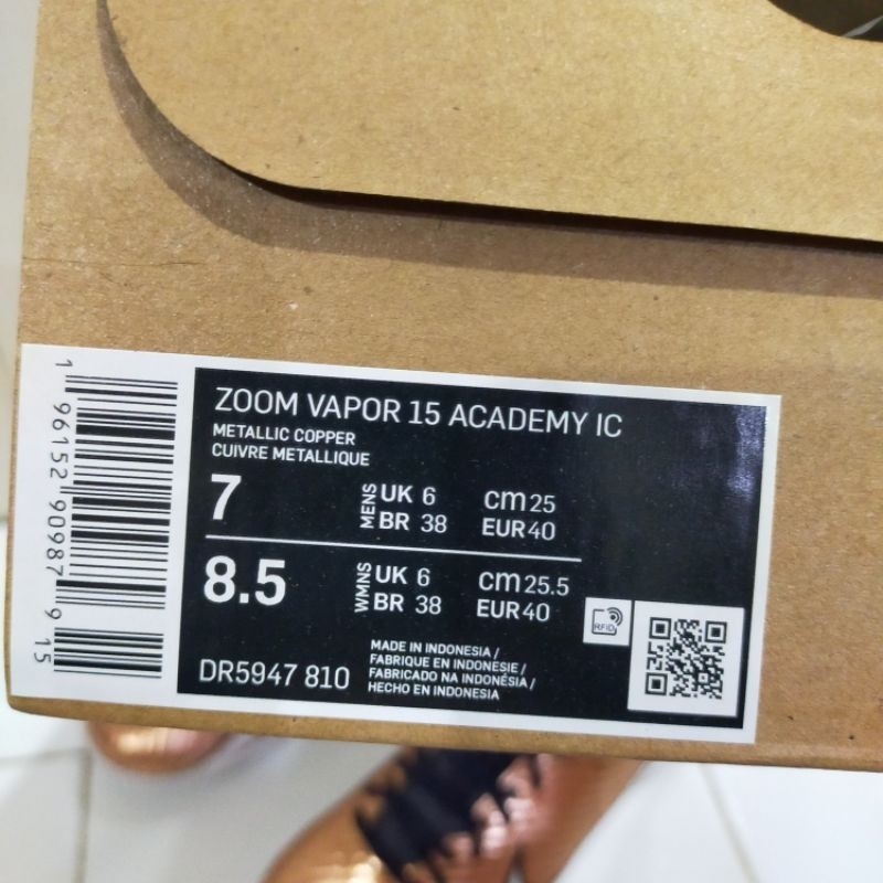 [MAD SPORT] Sepatu Futsal Nike Zoom Vapor 15 Academy IC Original DR5947810