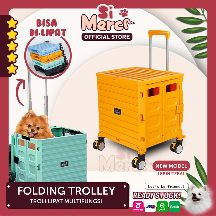 STROLLER TROLI ANJING KERANJANG LIPAT FOLDED / TROLLEY DOG STROLLER