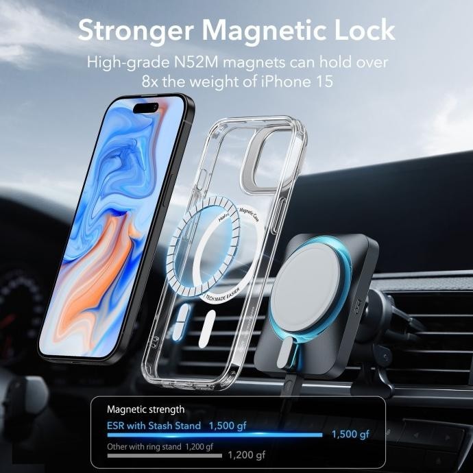 New Hard Case Iphone 15 Series Esr Classic Kickstand Halolock - Magsafe Gratis Ongkir