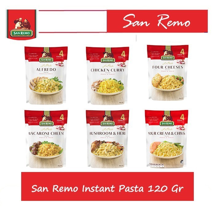 

Terbaru San Remo La Pasta 120 Gr 1 Ctn ( 6 Pcs ) Promo Terlaris