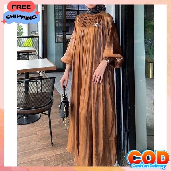 Gesmis Modern Gmis Dewasa Jumbo Remaja Baju Dress Polos Tanggung Ibu Hamil Gamis Wanita Terbaru 2024