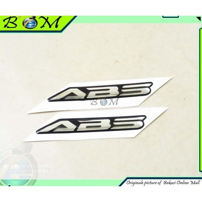 New Sticker Stiker Logo Timbul Abs Honda Pcx Vario Adv Hitam Silver