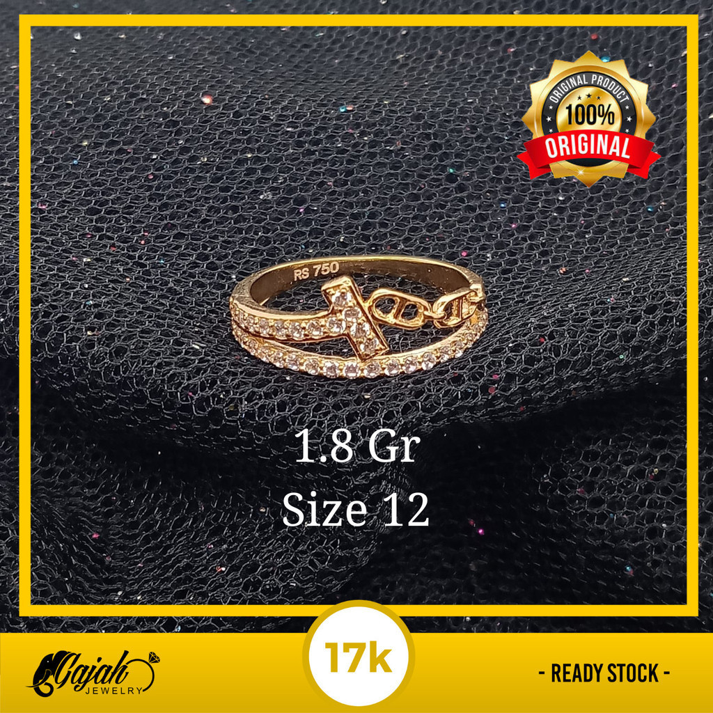 Cincin Emas 17K - Toko Emas Gajah Online - 1.8 Gr - 6185