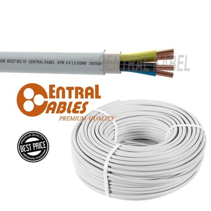 SNI NYM 4X1.5 CENTRAL KABEL NYM 4X1,5 KABEL LISTRIK NYM4X1.5 Meteran