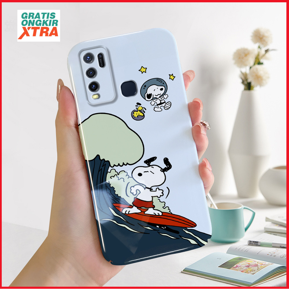 Luxury Case For VIVO Y30 Y50 Y30i 1938 Hot Ins  Pola Snoopy Astronaut  Advanced Kesing hp murah cass