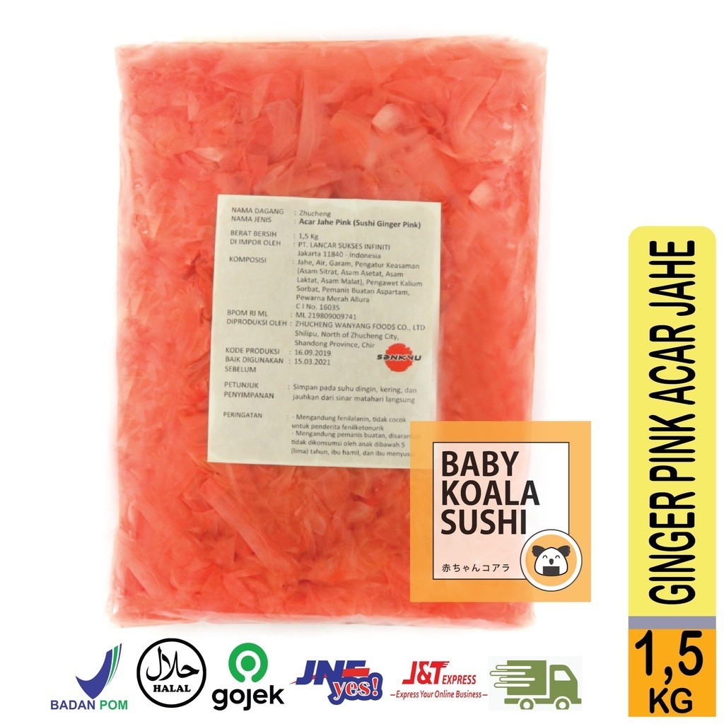 

Gari Pink Acar Jahe Pink Manis 1 Kg Halal Gary Ginger Piled For Sushi Acar Jahe