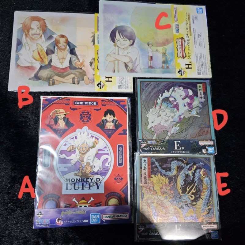 ichiban kuji bandai one piece merch kaido shanks luffy clearfile dkk