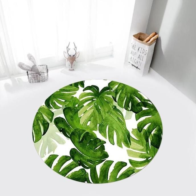 karpet bulat modern minimalis antislip belgi turki impor mewah