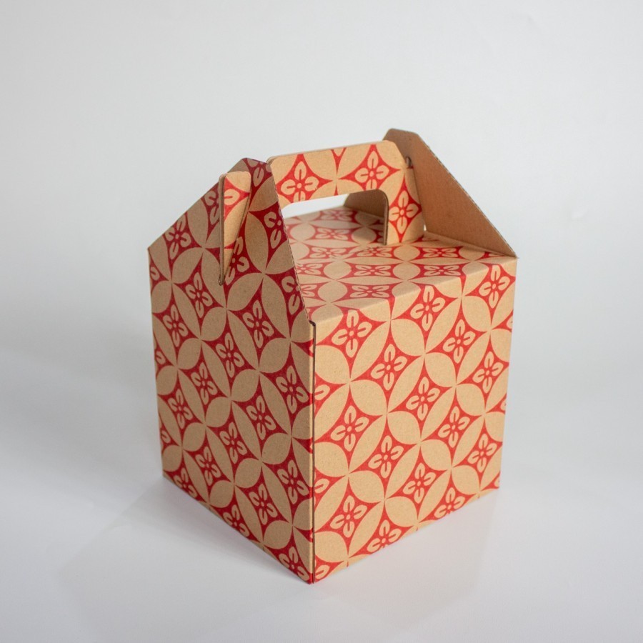 

10 Pcs Dus Jinjing Box isi 2 Toples 500 gr Coklat Batik uk 14 x 14 x 14 cm