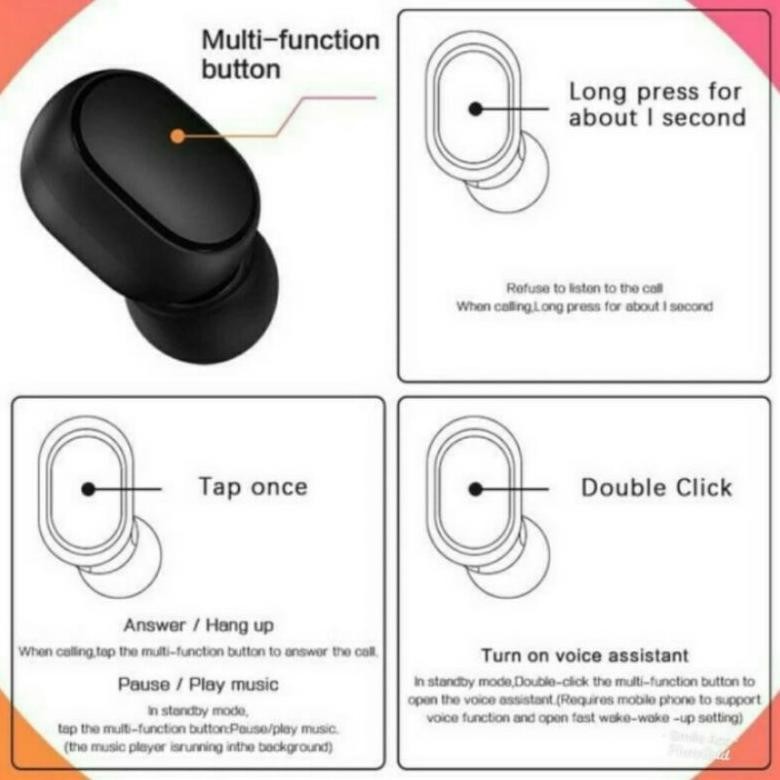 Promo Tahun Baru Headset Bluetooth Airdots Xiaomi Redmi Tws 2 Wireless Original