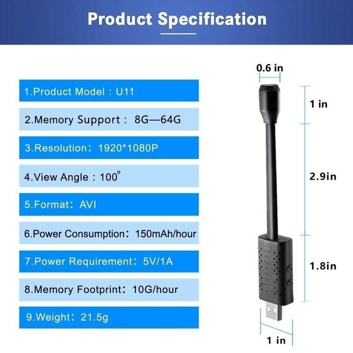 Baru KAMERA PENGINTAI MINI WIFI CAMERA CCTV KECIL TERSEMBUNYI MURAH SPY 108