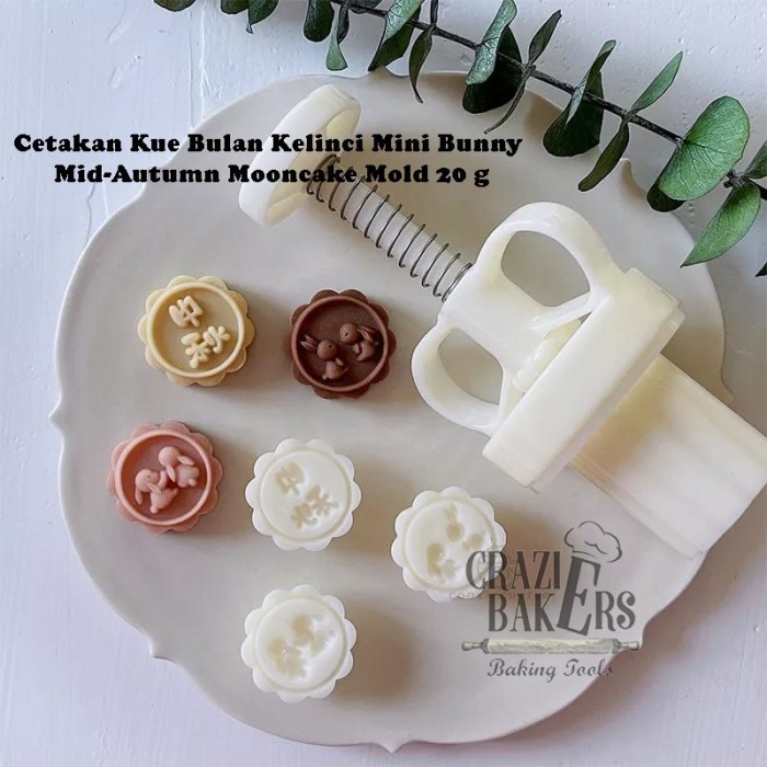 Cetakan Kue Bulan Kelinci Mini Mid- Mooncake Mold 20 G