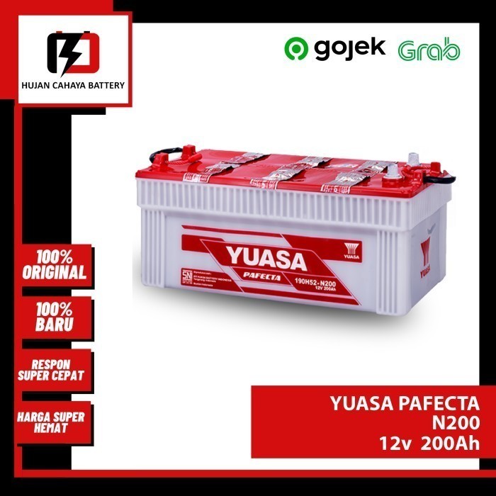 Aki Mobil Yuasa Pafecta N200/N-200 /N 200 - Aki Mercedes Benz Truck Gf Gratis Ongkir