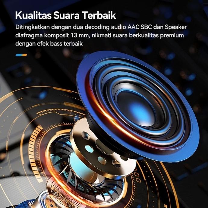 Ecle H03 Pro Gaming Tws Bluetooth 5.3 True Wireless Bluetooth Earphone Gratis Ongkir