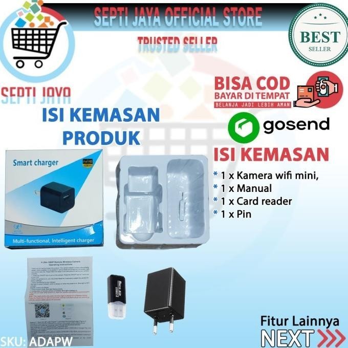 Baru Kamera Kecil Tersembunyi Spy Cam Spy Kamera Spy Adaptor Charger Wifi