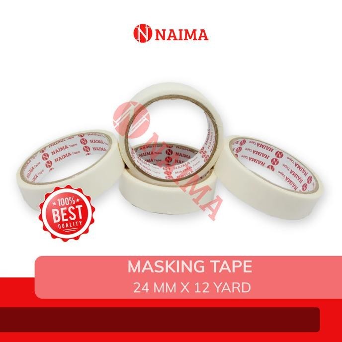 

Masking Tape 24mm / Lakban Kertas 1 Inch / Solatip Kertas Naima