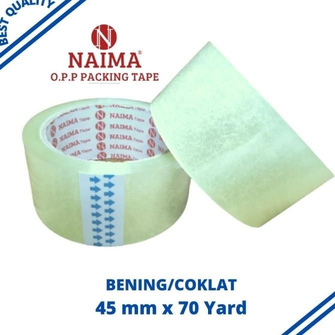 

LAKBAN BENING COKLAT 45mm x 70 YARD NAIMA KUALITAS DAIMARU