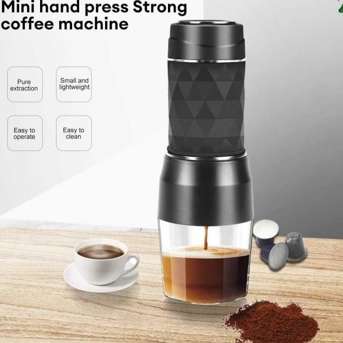 Hand Press Mini Espresso Coffee Maker 3 In 1 20 Bar 120Ml - Hs-8439 Ceklismart