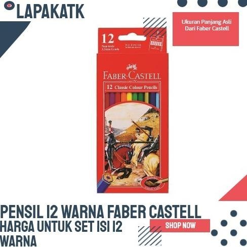 

Best! PENSIL WARNA FABER CASTELL CLASSIC 12 PANJANG .,