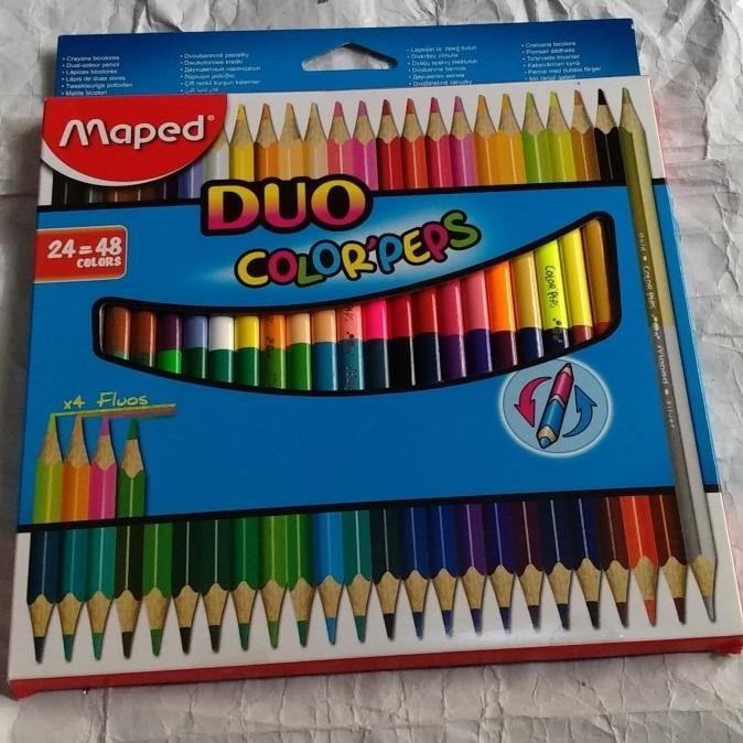 

Model baru - PINSIL WARNA DUO COLOR'PEPS MAPED 24-48 !!