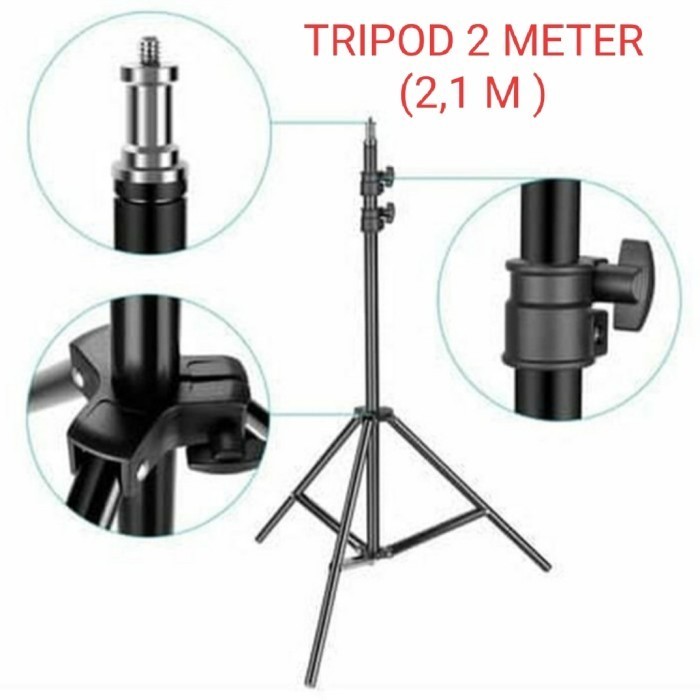 tripod hp dan kamera 2 meter / tripod 2 meter / tripod kamera + holder f45b