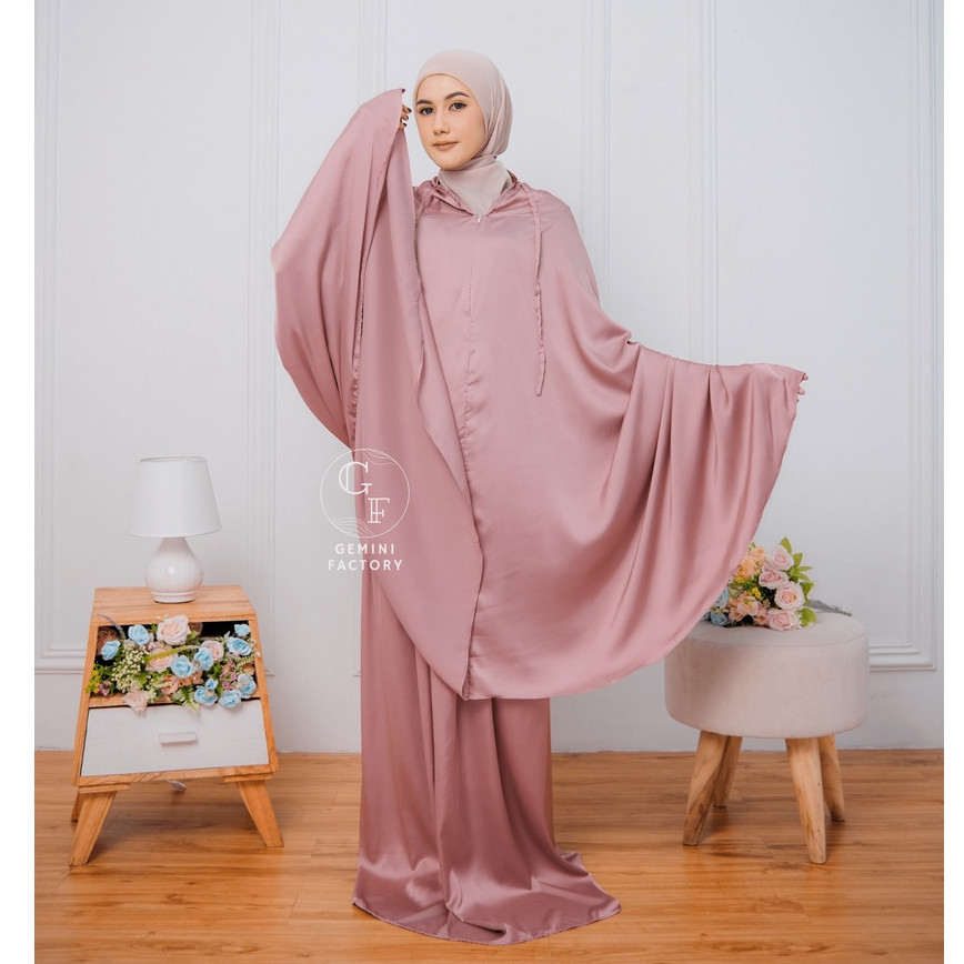 [SYAR'I MINERV] Mukena Travel Mini Mukena Amarra Silk Premium Mukena Plain Silk