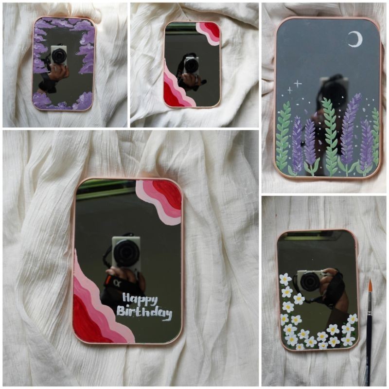 [Bisa Custom] Mirror painting | lukisan kaca | mirror painting simple | kado ultah | kado wisuda  | 