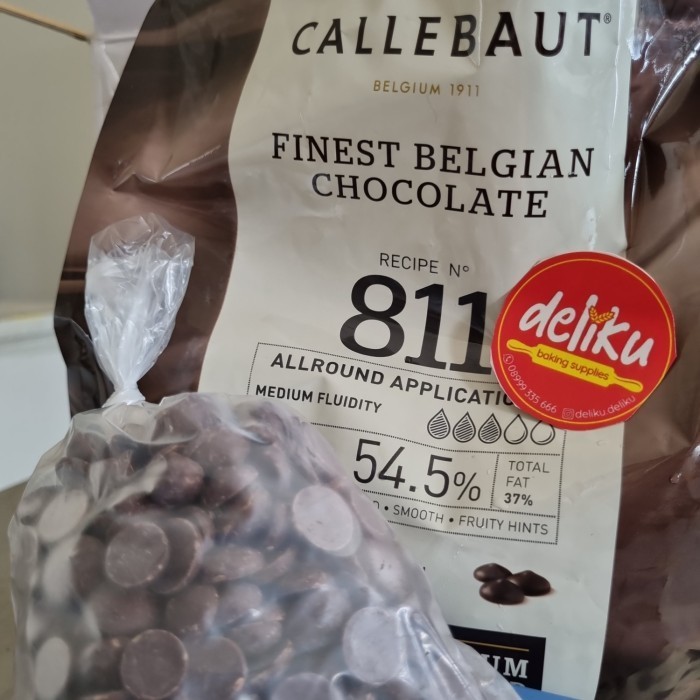 

TERMURAH Callebaut 811 dark 54.5% repack 250gr Belgian chocolate callebaut