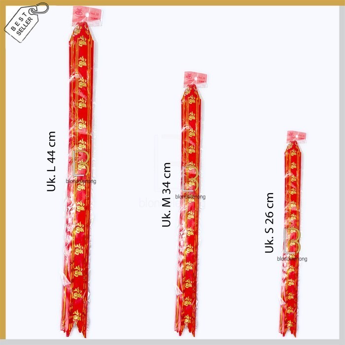 

Pita Tarik Ribbon Merah Emas Imlek Sincia Chinese New Year Cny Fu Fuk 056