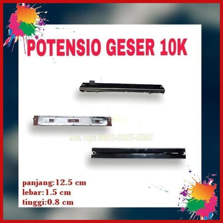 potensio geser 10k mono 12,5cm potensio geser mono 10k (kwj)