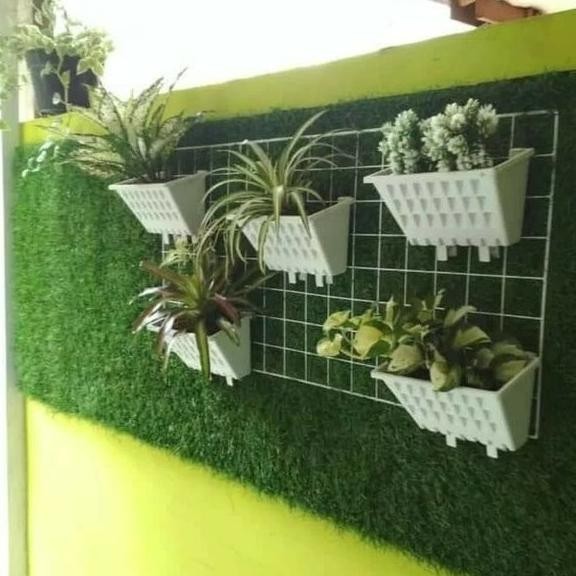 Ram Besi Putih 1 Pot Gantung Agro Rak Pot Dinding/Tempel Ganepkuswandarilaris