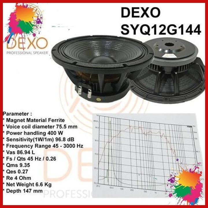 speaker dexo 12 inch syq 12g144 speaker dexo syq-12g144 (kwj)