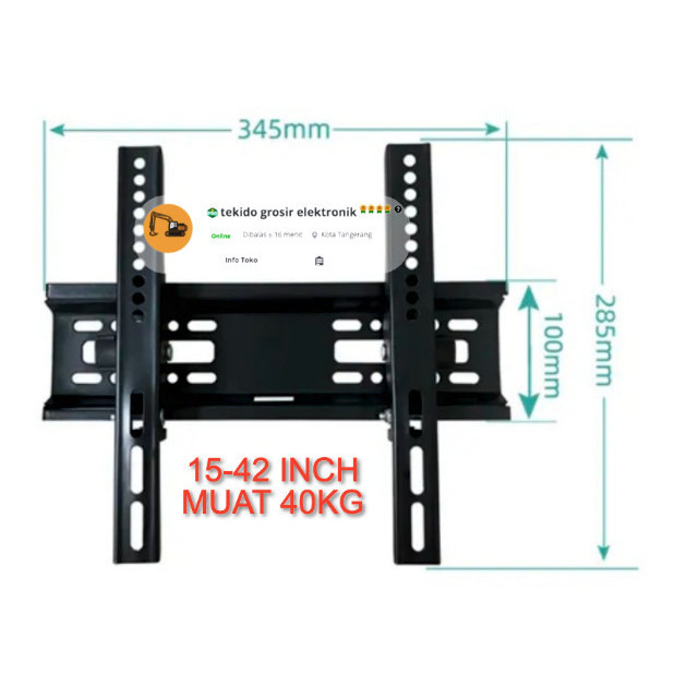 Bracket Braket Breket Led Tv 15 Inch - 32 Inch Braket Tv Led Best