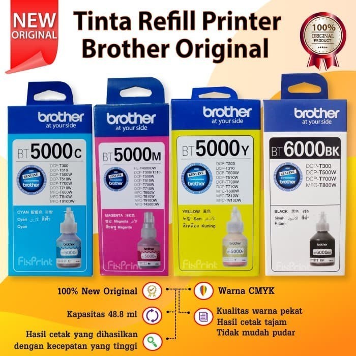 Tinta Brother BT5000 Printer DCP-T220 T420W T310 T520W T720