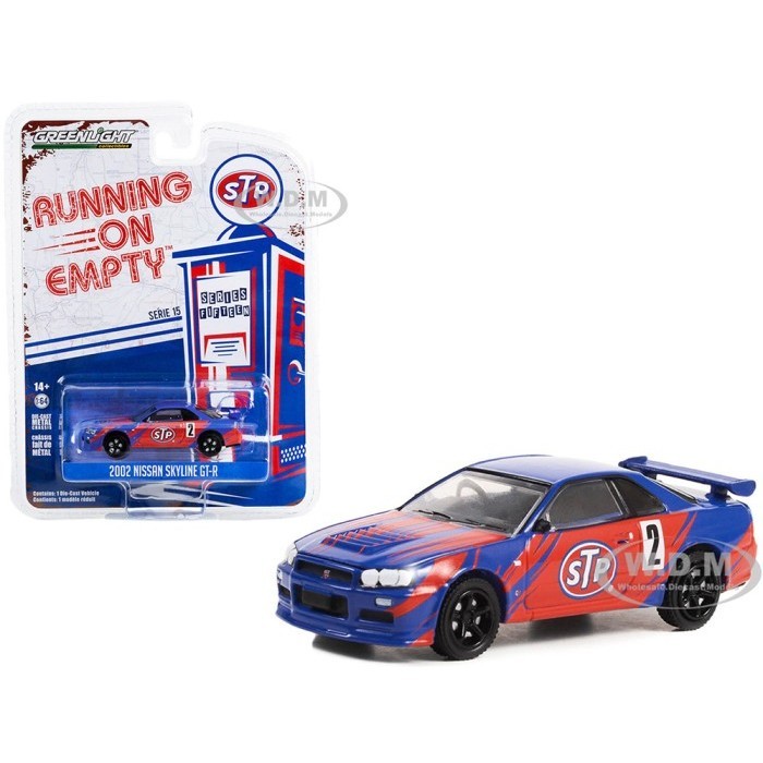 Hot Sale 41150-D Greenlight 2002 Nissan Skyline Gt-R R34 Stp Running On Diecast Terbaru