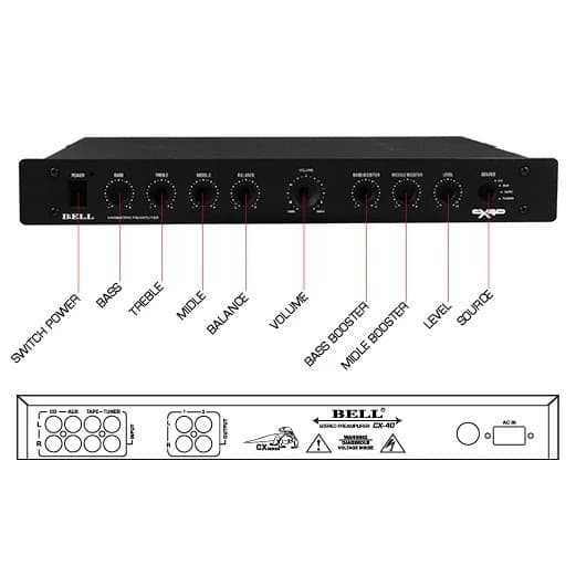 BOX TONE CONTROL PARAMETRIC PARAMETRIK CX40 CX 40 CX-40 BELL BGR ASLI