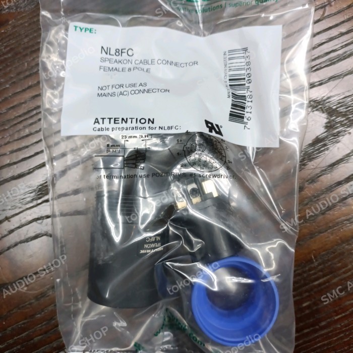 Neutrik NL8FC Jack Speakon 8pin