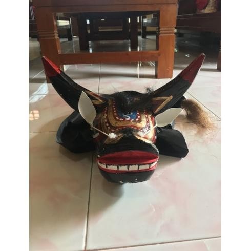 Diskon Besar Mainan Anak Bantengan | Jaranan/Kuda Kepang| Kuda Lumping | Topeng Banteng Kayu Sale