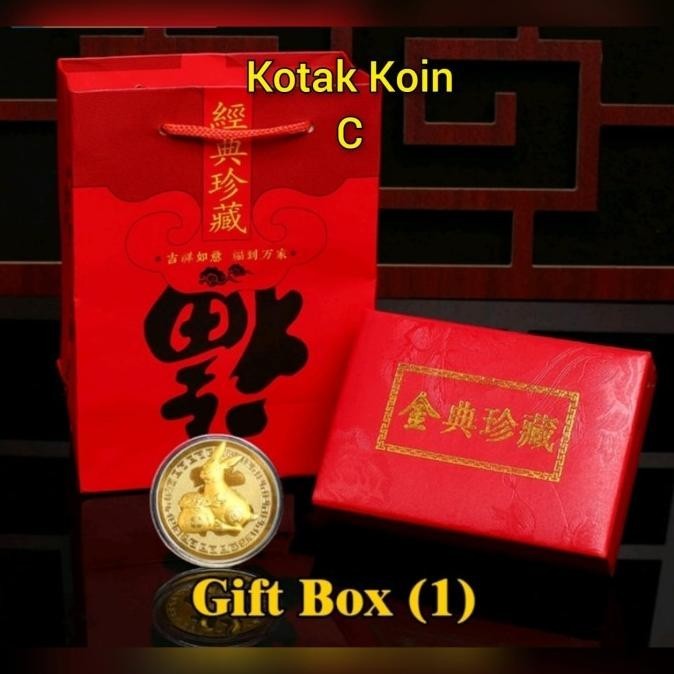 

Effinimlekk_27 // Hadiah / Souvenir Imlek 2023 / Kado Imlek Kelinci Angpao Emas Koin Stok Terbatas