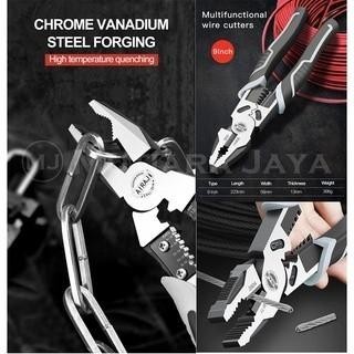 AIRAJ TANG POTONG KOMBINASI CRIMPING KUPAS KABEL 9" MULTIFUNGSI