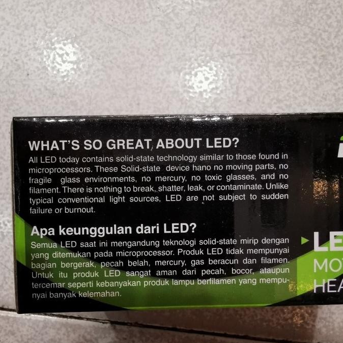 lampu led luminos seri eco 9 mata 6 nyala putih ada kipas semua motor