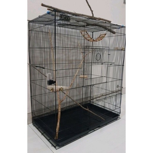 PROMO KANDANG Kandang Burung EXTRA JUMBO (90x75x45) Besi Lipat Tebal