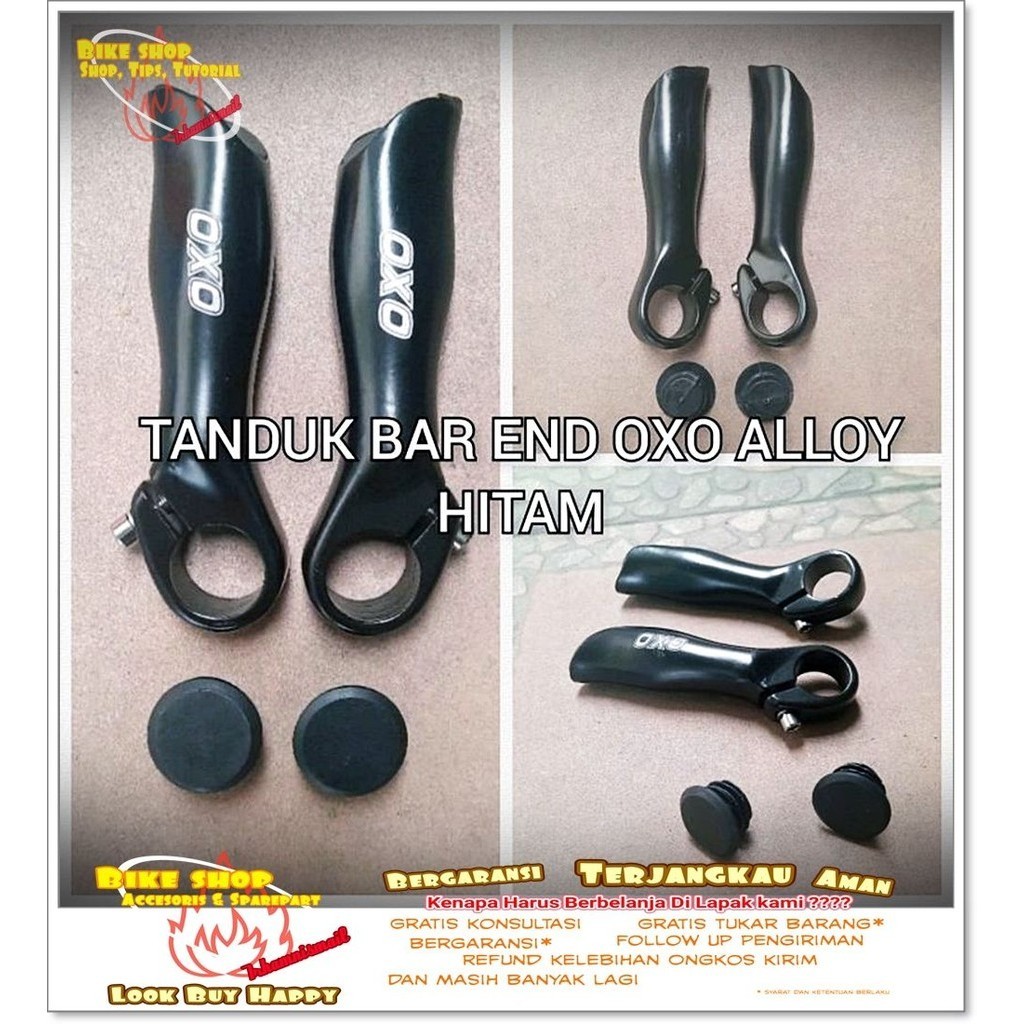 TANDUK BAR END OXO ALLOY HITAM Sepeda MTB BMX