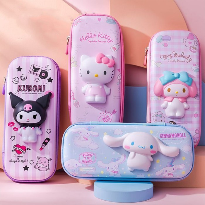 

TEMPAT PENSIL SANRIO SQUISHY CINNAMOROLL KUROMI MELODY KOTAK PULPEN